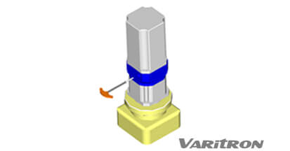 Tighten both the hexagonal screw of input hollow shaft(bore) on planetary gearbox by hexagonal wrench.